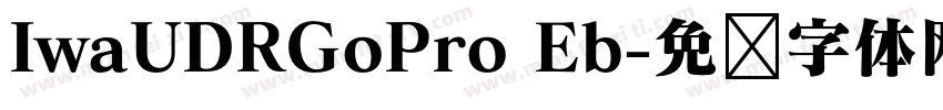 IwaUDRGoPro Eb字体转换